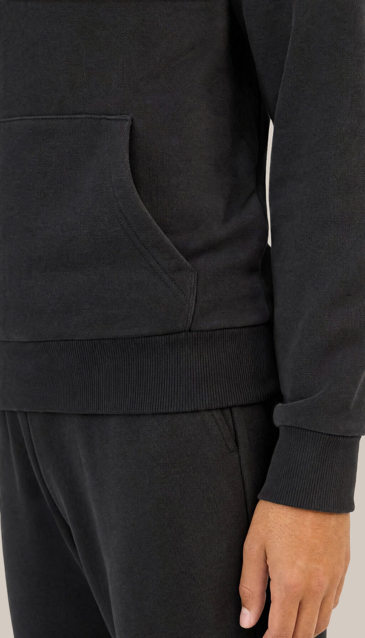 The Charter Hoodie - Black - closeup2
