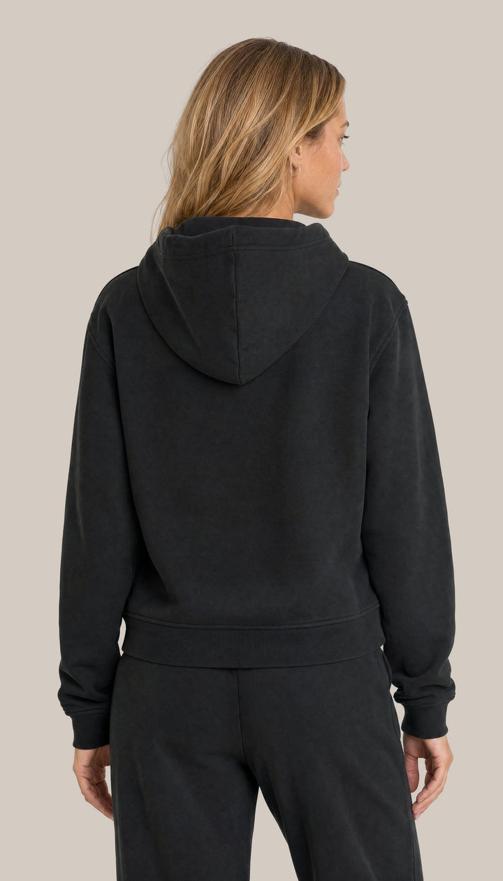 The Coastal Hoodie - Black - back