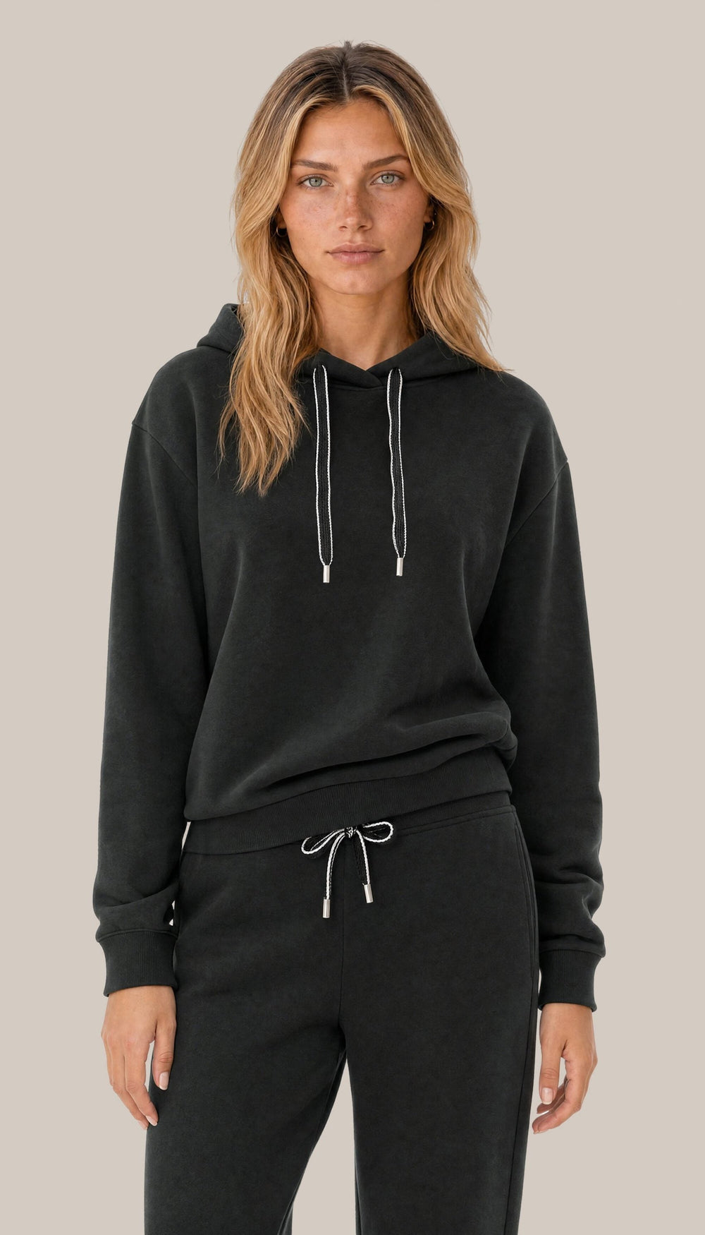 The Coastal Hoodie - Black - front