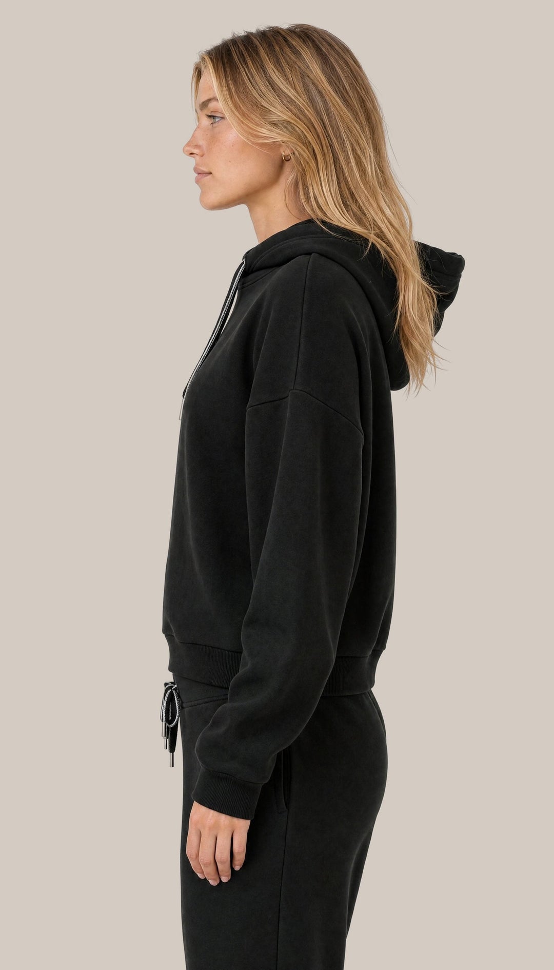 The Coastal Hoodie - Black - side
