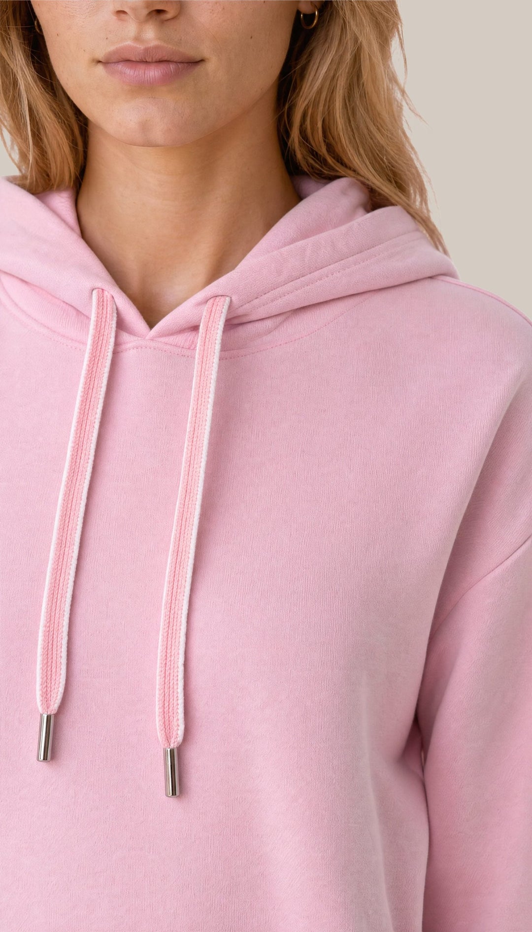 The Coastal Hoodie - Court Pink - closeup1