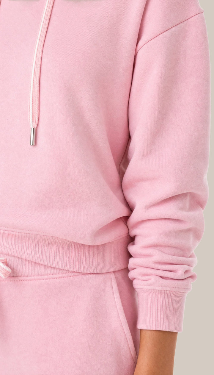 The Coastal Hoodie - Court Pink - closeup2
