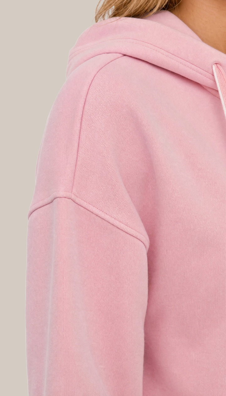 The Coastal Hoodie - Court Pink - closeup3