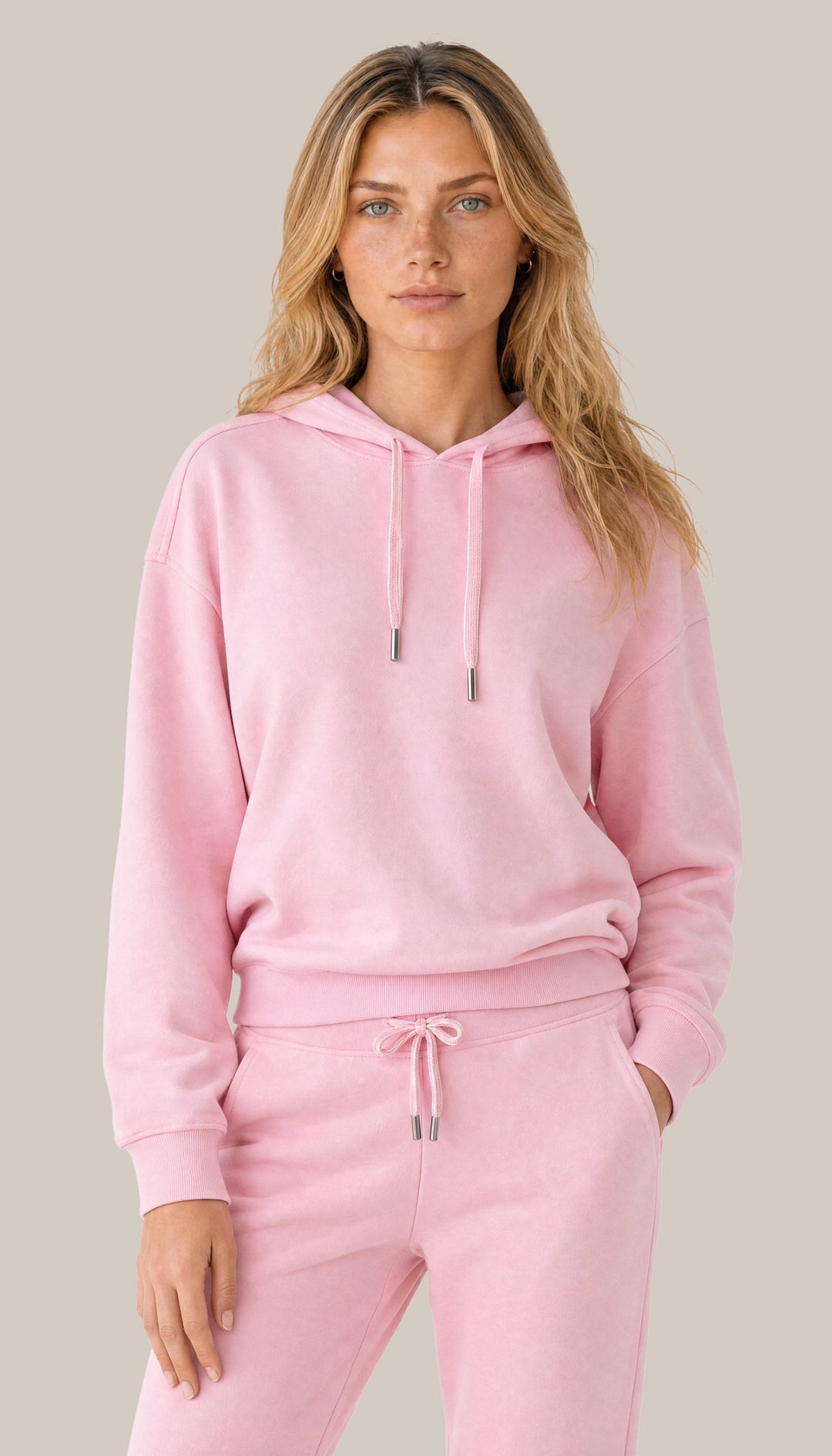 The Coastal Hoodie - Court Pink - front