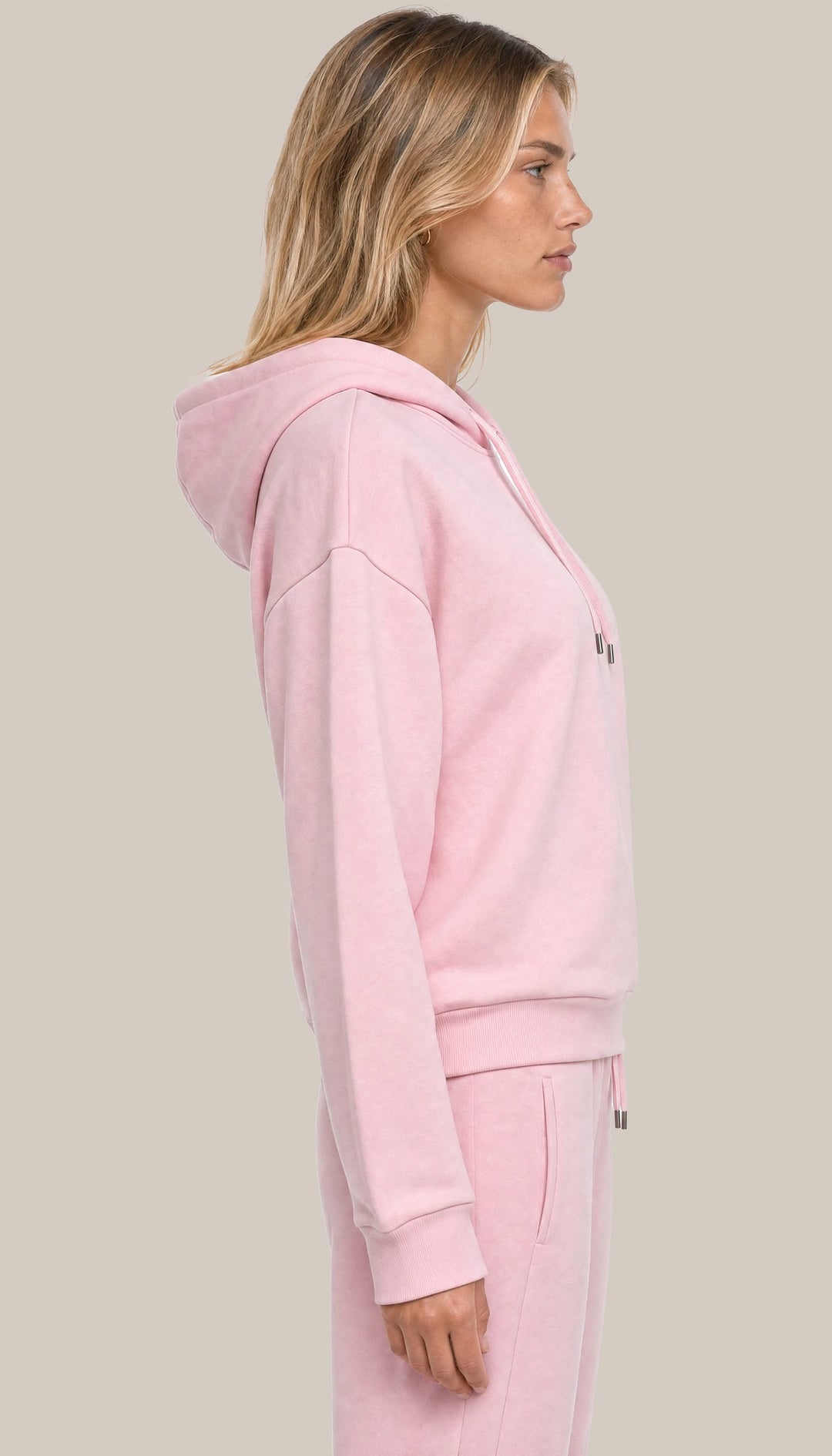 The Coastal Hoodie - Court Pink - side