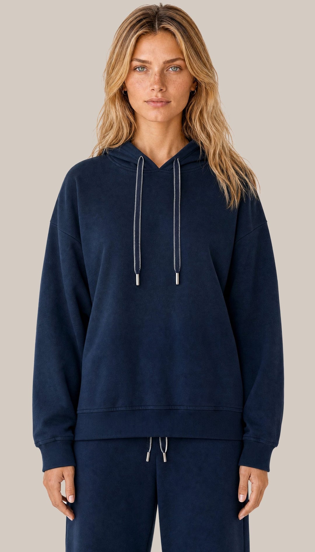 The Coastal Hoodie - Navy Blue - front