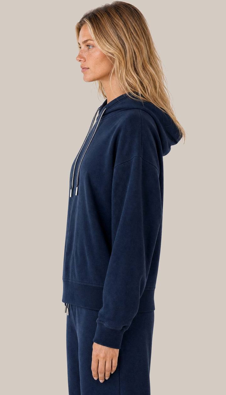 The Coastal Hoodie - Navy Blue - side