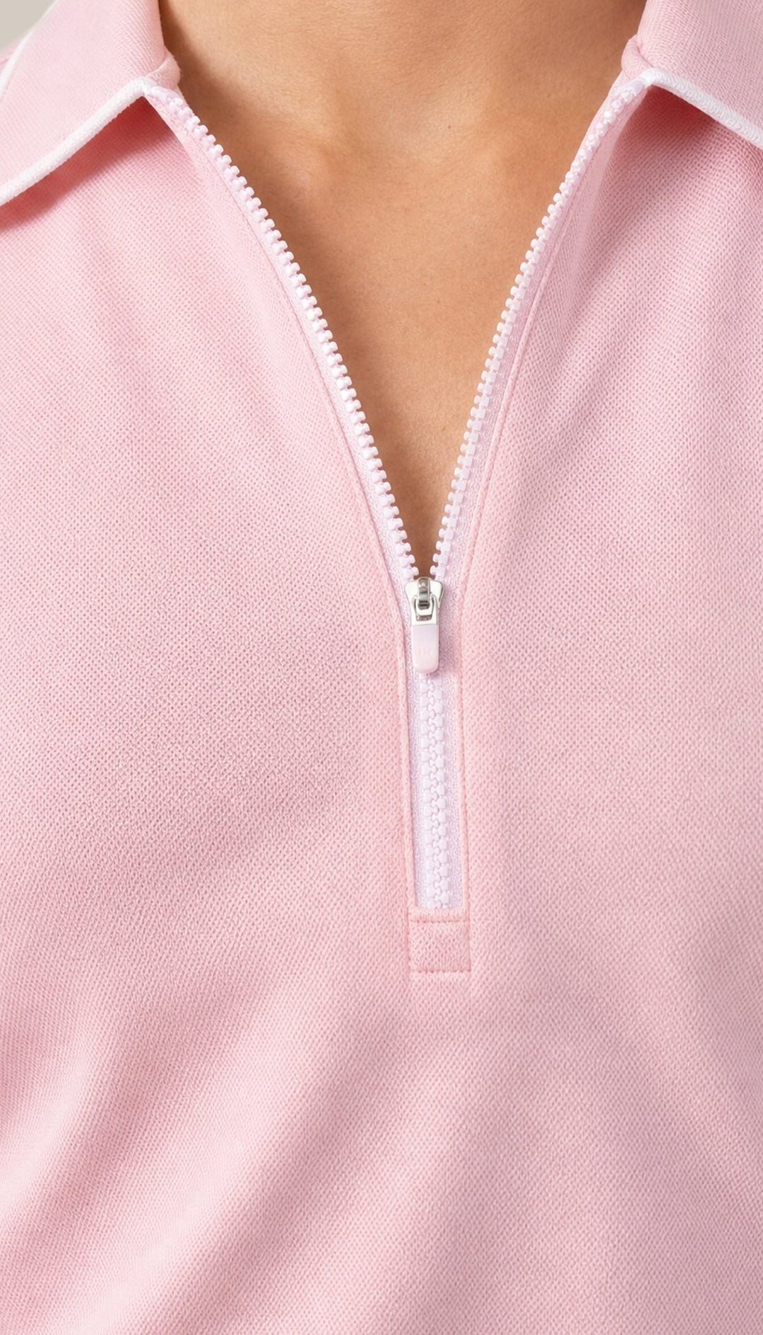 The Courtside Polo - Court Pink - closeup1