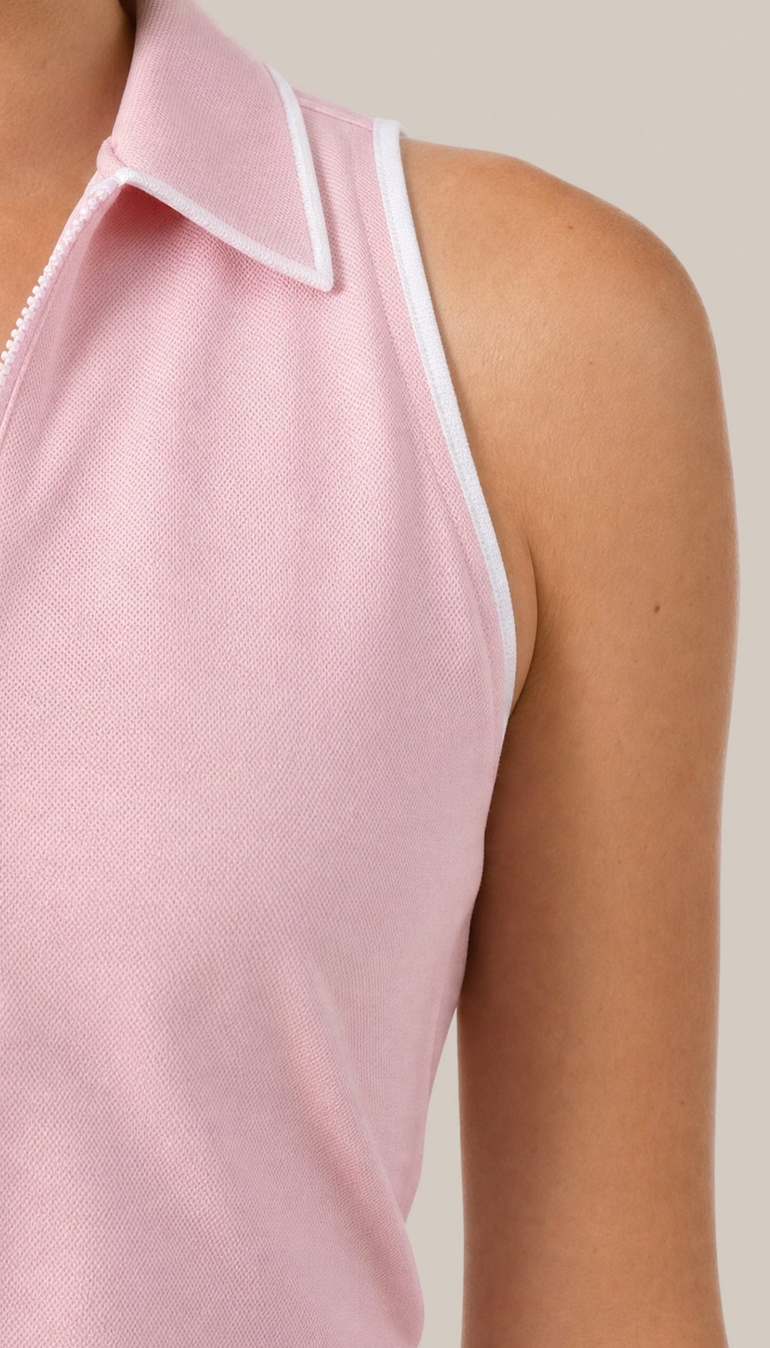 The Courtside Polo - Court Pink - closeup2