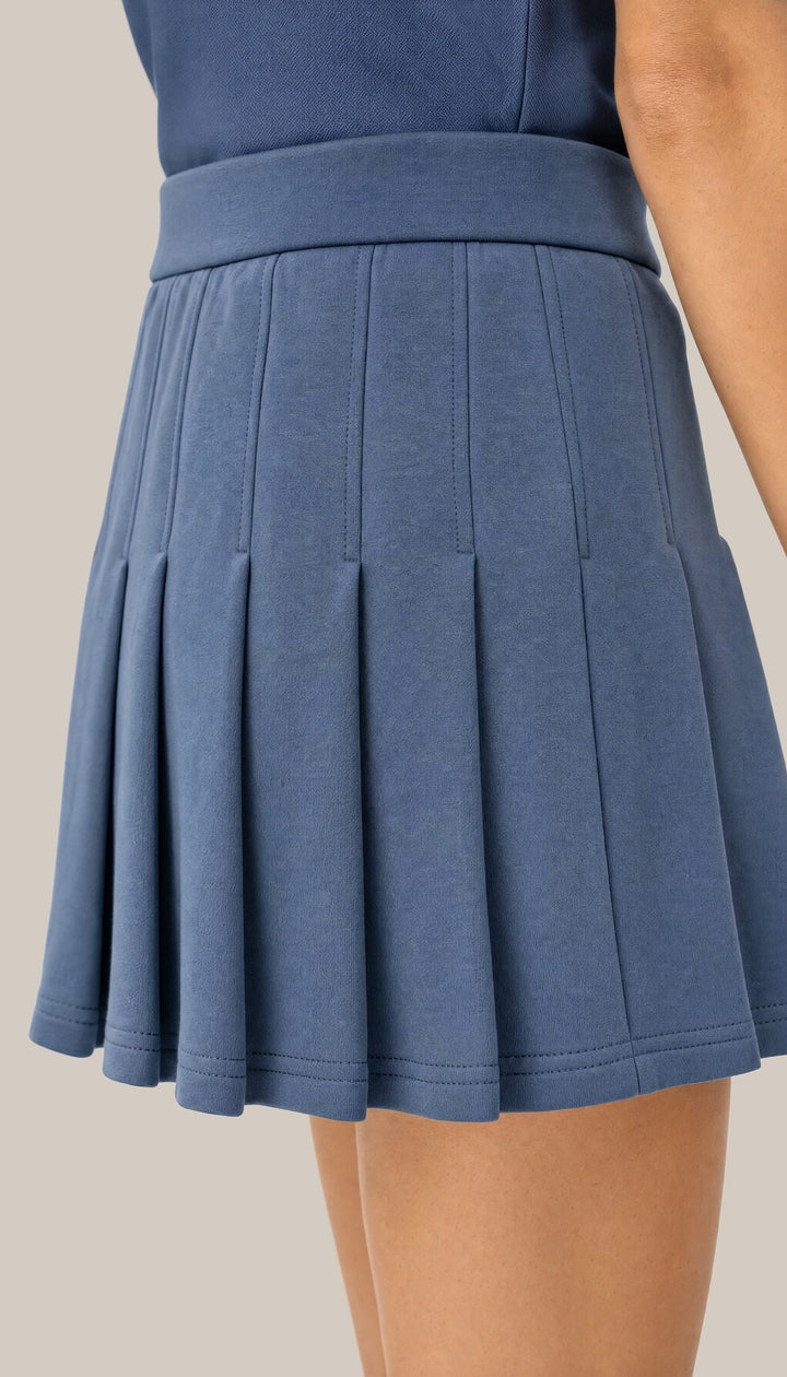 The Courtside Skirt - Navy Blue - closeup2