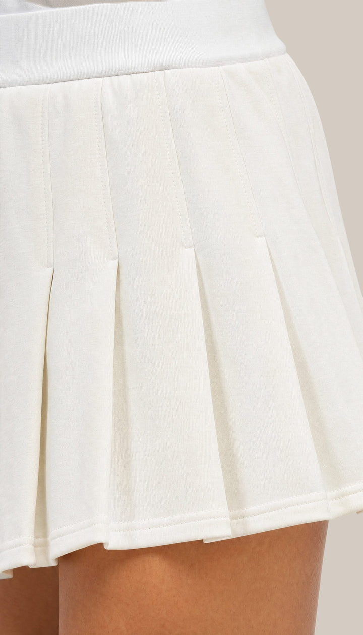 The Courtside Skirt - White - closeup1