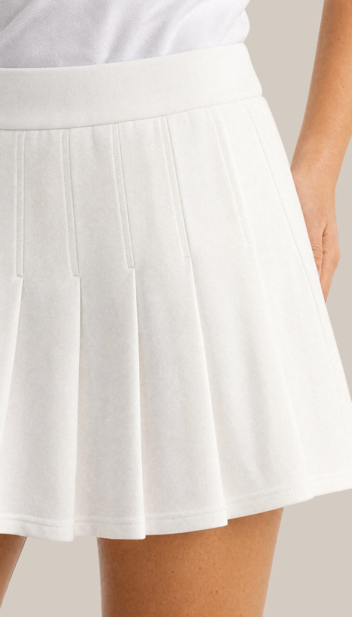 The Courtside Skirt - White - closeup2