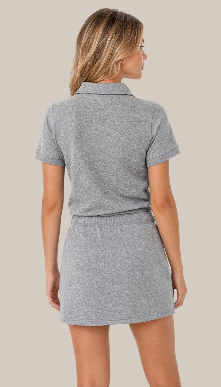 The Harbor Polo - Heather Grey - back