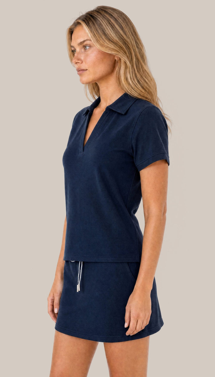 The Harbor Polo - Navy Blue - side
