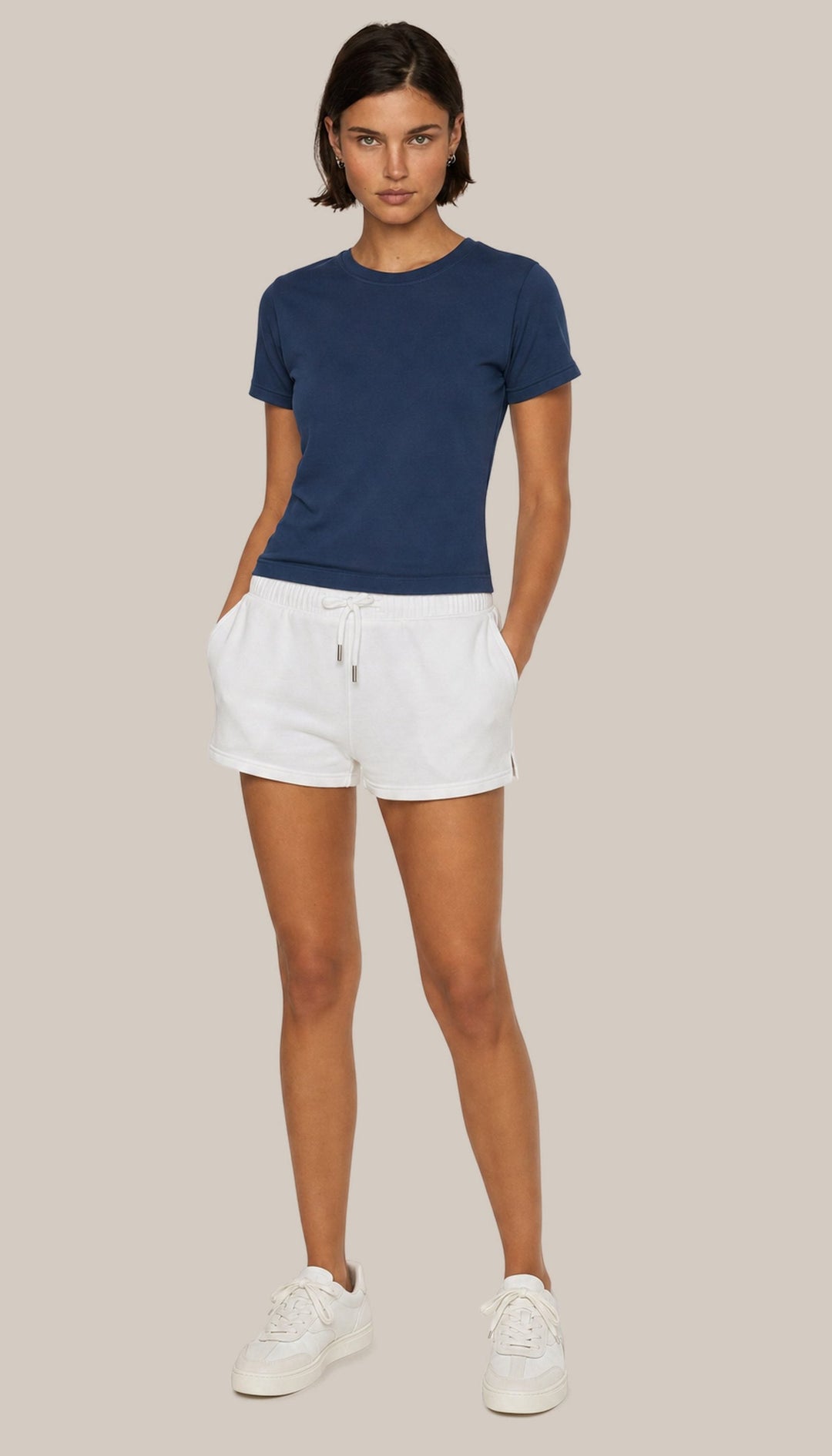 The Volley Short - White - fullbody